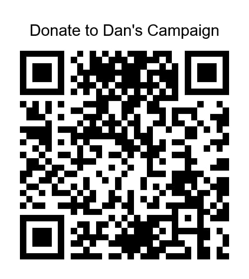 QR code to donate to Dan Homiller's campaign